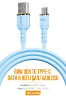 Azeada  AZ-B08a  Data Kablosu Mavi - 4