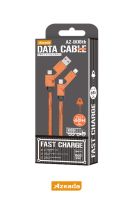 Azeada  AZ-B06th 1.5mt 4 lü konteyner Data Kablosu Turuncu - 13