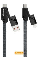 Azeada  PD-B96th 1.5mt 4 Lü Data Kablosu Siyah - 1