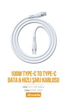 Azeada Type C AZ-B03a 2mt Sarj Kablosu Beyaz - 4