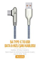 Azeada Type C PD-B62a  Data Kablosu Siyah - 5
