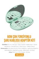 Azeada  AZ-B01th Aynalı Kutulu Sarj Kablosu Yesil - 4