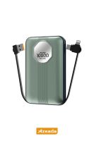 Azeada PD-P94 22,5W 10000mAh Power Bank Dahili Kablolu Yesil - 6
