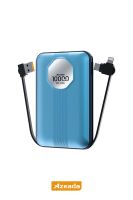 Azeada PD-P94 22,5W 10000mAh Power Bank Dahili Kablolu Mavi - 11