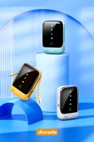 Azeada AZ-P01 22,5W 10000mAh Power Bank Dahili Kablolu Beyaz - 3