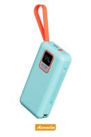 Azeada AZ-P03 22,5W 10000mAh Power Bank Dahili Kablolu Mavi - 26