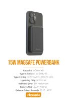 Azeada PD-V10 Wireless 15W 10000mAh Power Bank Siyah - 5