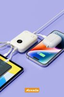 Azeada AZ-P14 22,5W 10000mAh Power Bank Dahili Kablolu Mor - 9