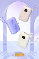 Azeada AZ-P14 22,5W 10000mAh Power Bank Dahili Kablolu Pembe - 3