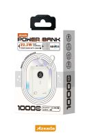 Azeada AZ-P14 22,5W 10000mAh Power Bank Dahili Kablolu Fildişi - 12