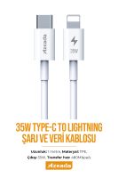 Azeada Type-C to Lightning PD-B84i 35W Data Kablosu Beyaz - 5