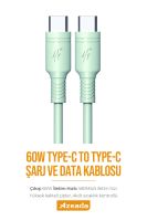 Azeada Type C to Type C PD-B82a 1mt 60W Data Kablosu Yesil - 14