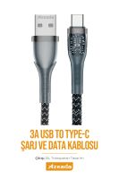 Azeada USB to Type-c PD-B88a  Data Kablosu Siyah - 5