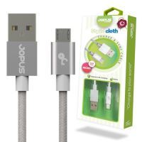 Jopus  Micro JO-DK3 1.2mt Stylish Cloth Data Kablosu Gri - 1