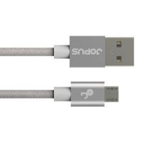 Jopus  Micro JO-DK3 1.2mt Stylish Cloth Data Kablosu Gri - 2