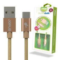 Jopus Type C JO-DK3 1.2 Meter Stylish Cloth Data Cable Gold - 16