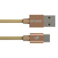 Jopus Type C JO-DK3 1.2 Meter Stylish Cloth Data Cable Gold - 17
