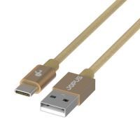 Jopus Type C JO-DK3 1.2 Meter Stylish Cloth Data Cable Gold - 19