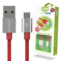 Jopus  Micro JO-DK3 1.2mt Stylish Cloth Data Kablosu Kirmizi - 16