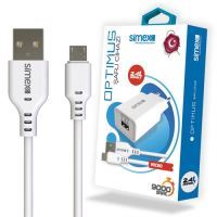 Simex Universal Micro SPS-03 Optimus 2in1  2400 mAh Sarj Seti Beyaz - 1