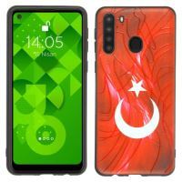 Jopus Samsung A21 JS-242 Flag Phone Case Kirmizi - 1