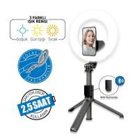 Simex PLBS-01 Storm-X   Bluetoothlu Tripodlu Led Lambali Selfie Sopasi Siyah - 5