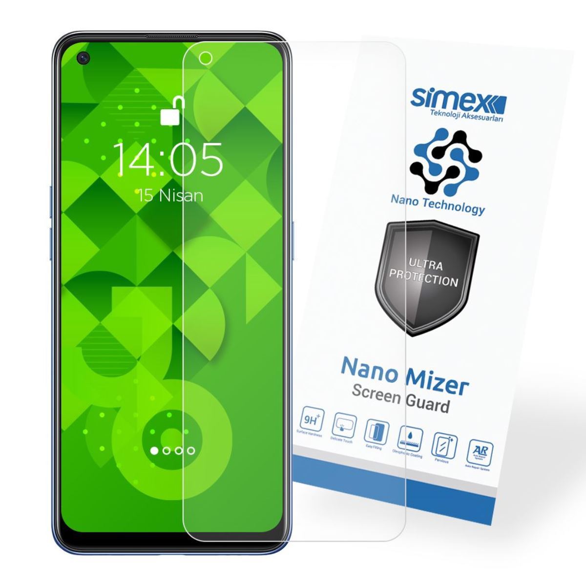 Simex Oppo A74 CEK-110 Nano Mizer Screen Protector Seffaf - 1