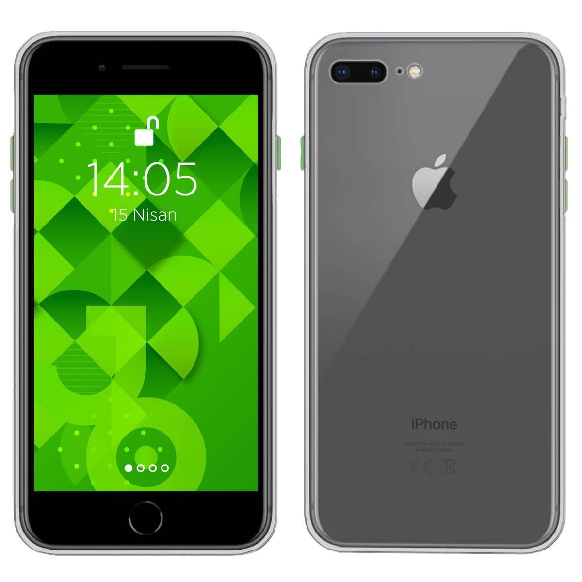 Jopus iPhone 7 Plus / 8 Plus JS-253 Ultra Slim   Silikon Kilif Beyaz - 1