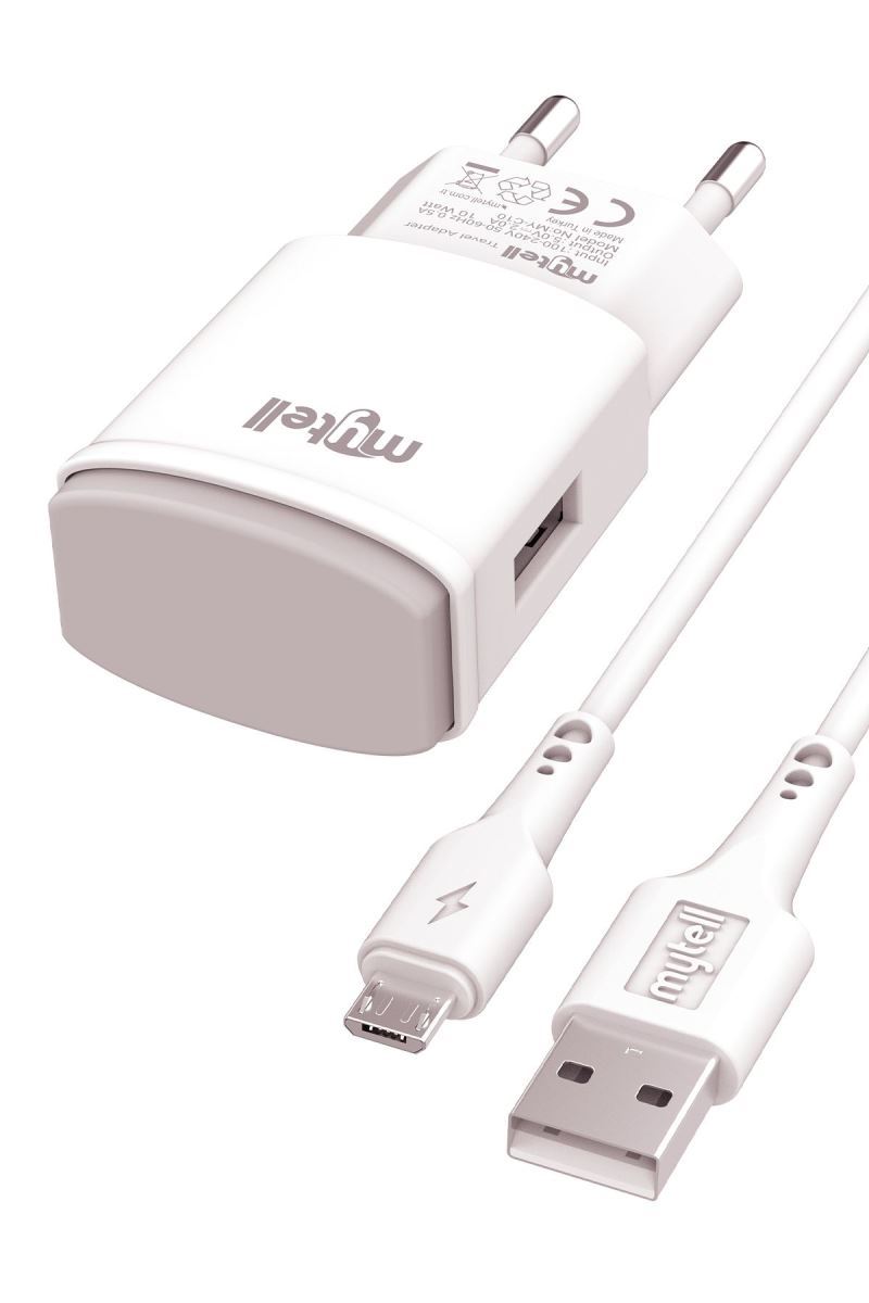 Mytell Micro MY-C10 Thunder 2in1 2000 mAh Charging Set Beyaz Gri - 1