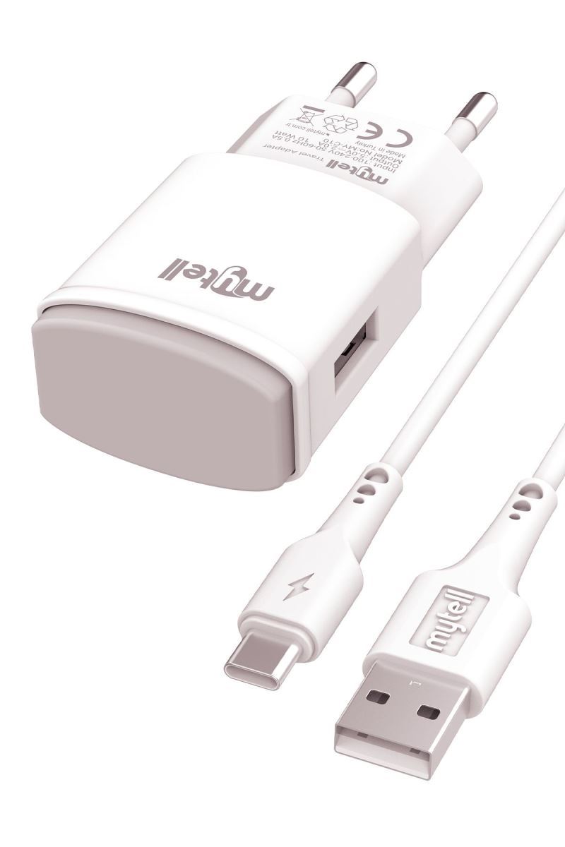 Mytell Type C MY-C10 Thunder 2in1 2000 mAh Charging Set Beyaz Gri - 1