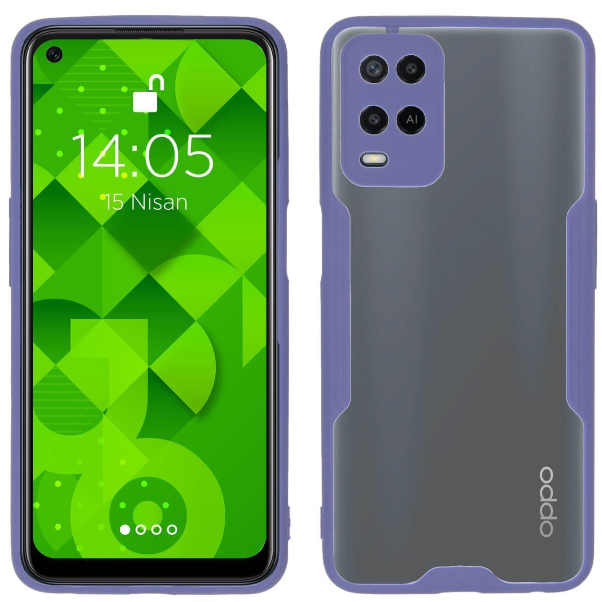 Jopus Oppo A54 JS-250 Mellow   Silikon Kilif Lila - 1