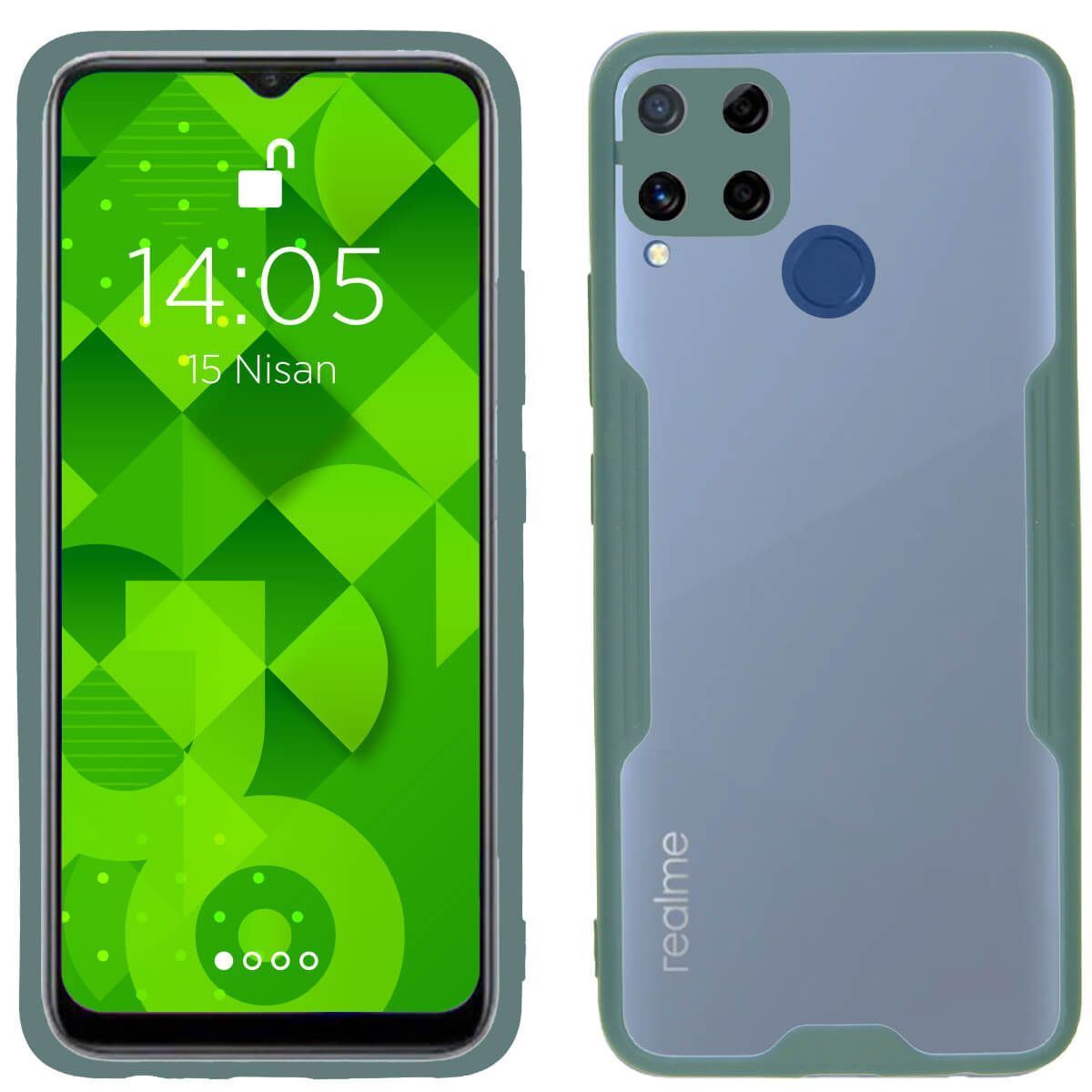 Jopus Realme C15 JS-250 Mellow   Silikon Kilif Yesil - 1