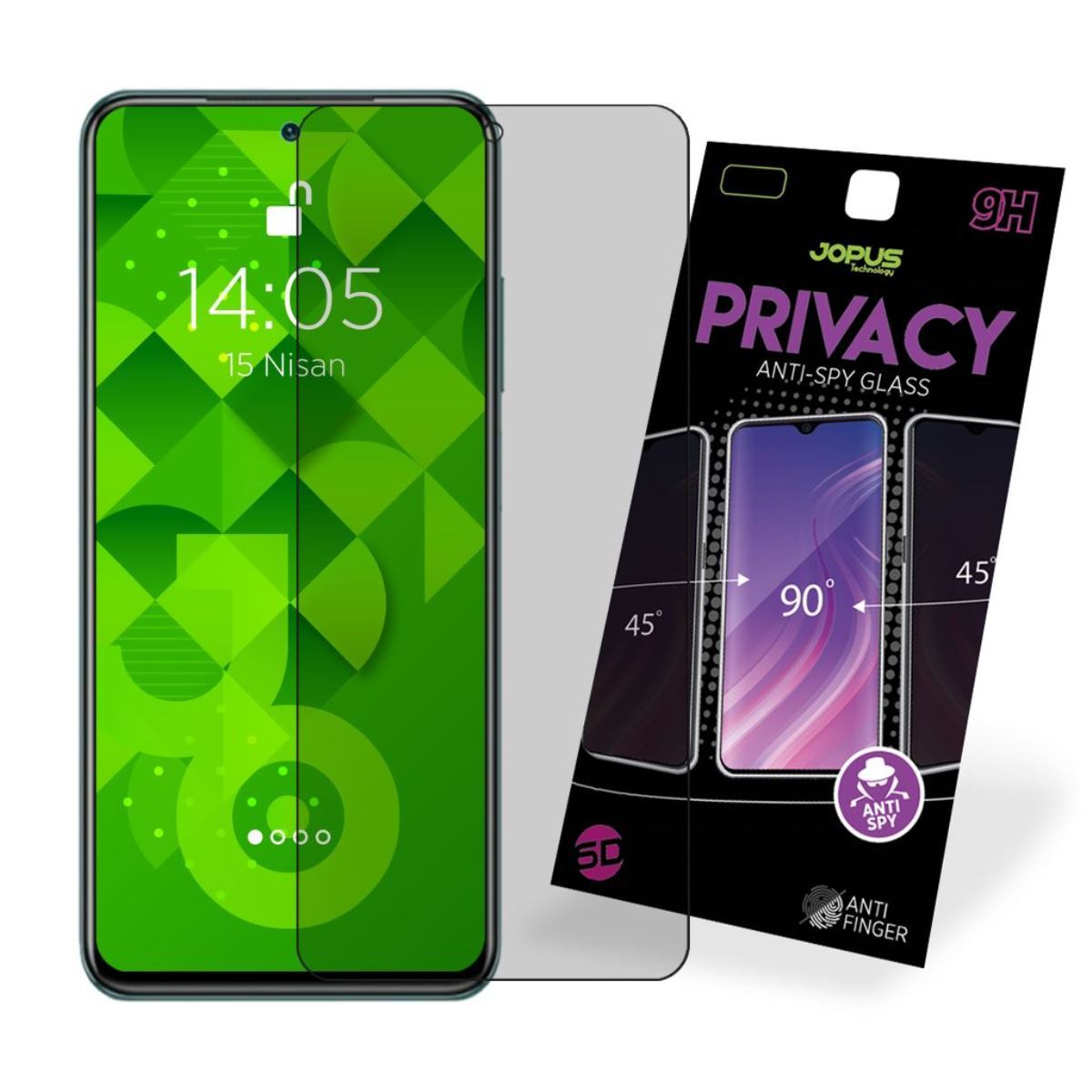 Jopus Xiaomi Redmi Note10 CEK-126 Privacy Screen Protector Siyah - 1