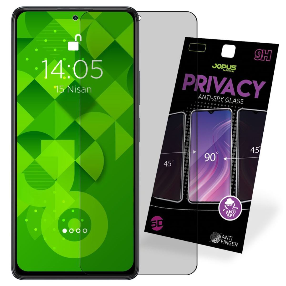 Jopus Xiaomi Redmi Note10 Pro CEK-126 Privacy Screen Protector Siyah - 1