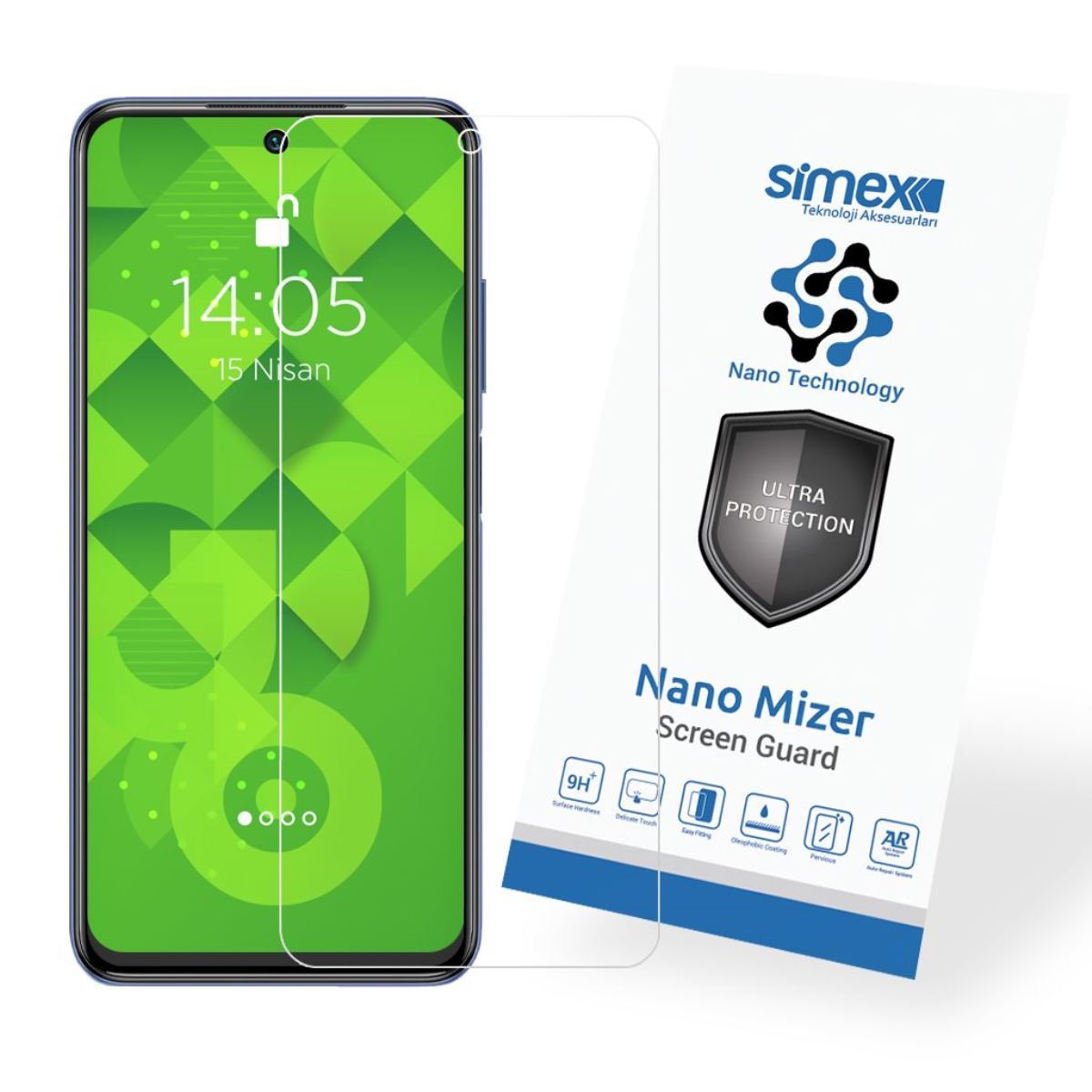 Simex Xiaomi Redmi Note10 5G CEK-110 Nano Mizer   Ekran Koruyucu Seffaf - 1