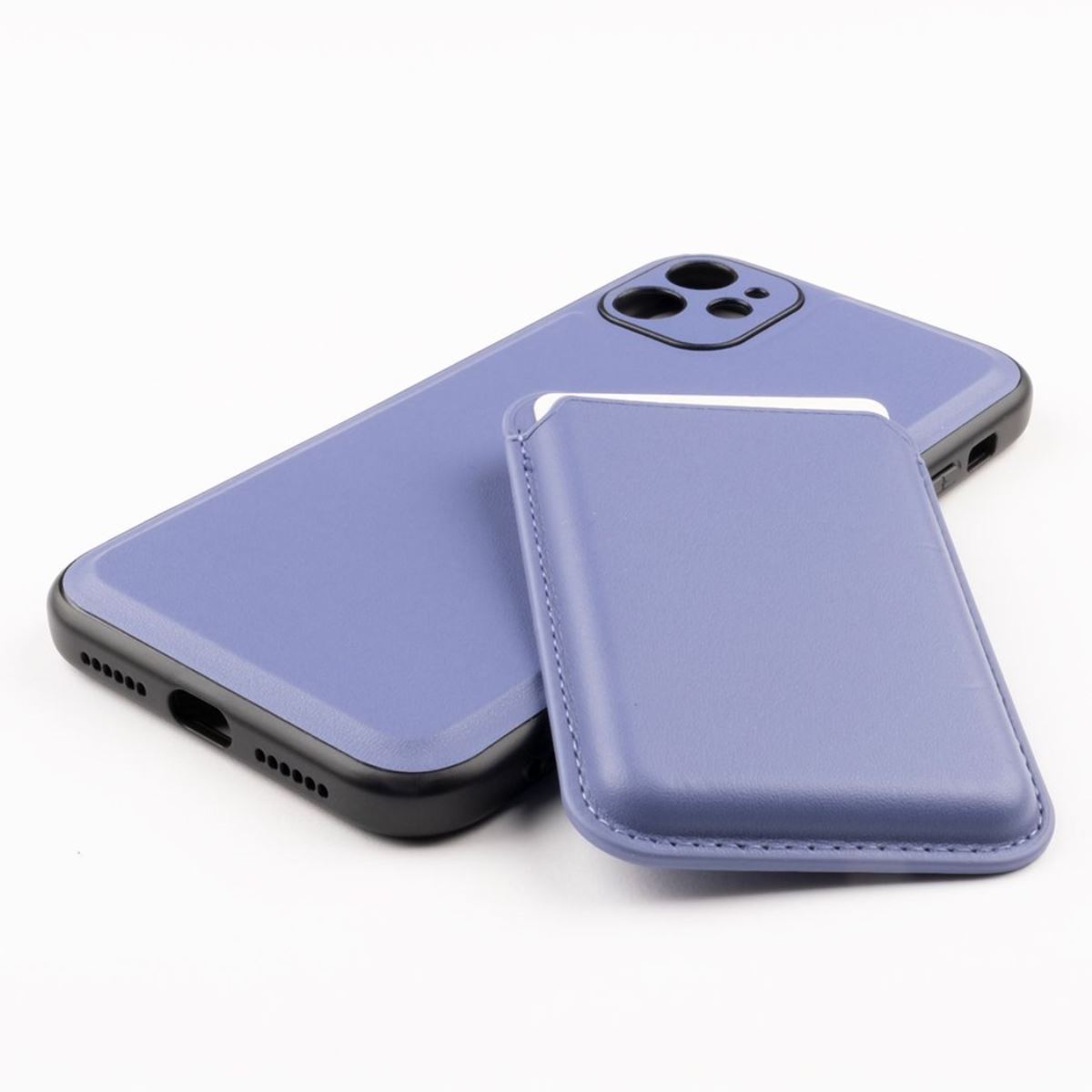 Jopus iPhone 11 JS-275 Gravity Cüzdanli Silikon Kilif Açik Mavi - 1