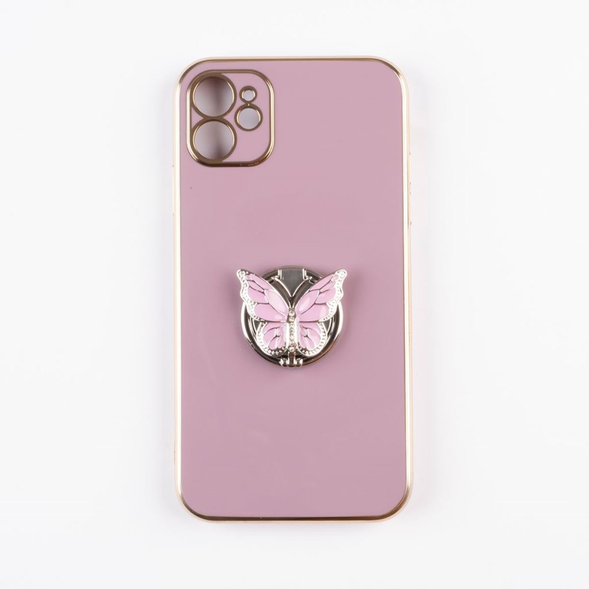 Jopus iPhone 11 JS-280 Butterfly  Silikon Kilif Mor - 1