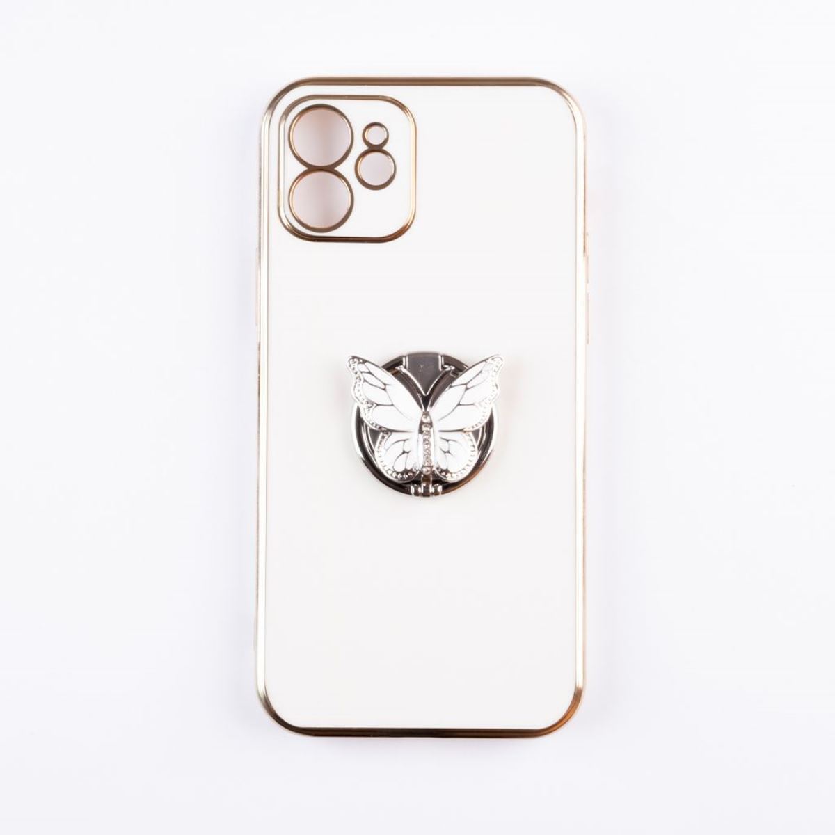 Jopus iPhone 12 JS-280 Butterfly  Silikon Kilif Beyaz - 1