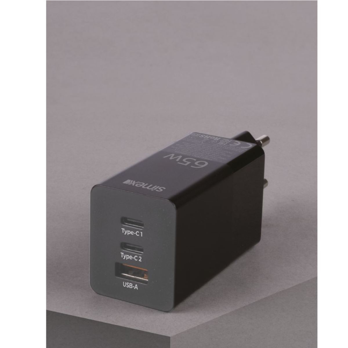 Simex Universal  SPS-06 Boost 2 Pd  Qc 3.0 65W Sarj Cihazi Siyah - 1