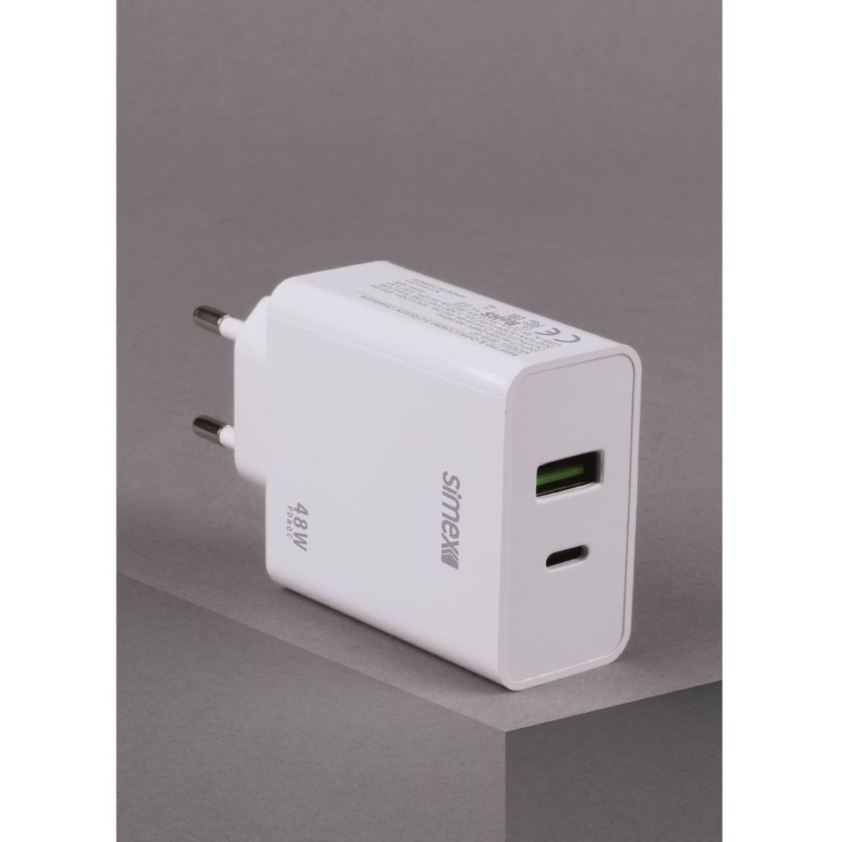 Simex Universal  SPS-07 Binnumel  Pd Qc 3.0 48W Sarj Cihazi Beyaz - 1