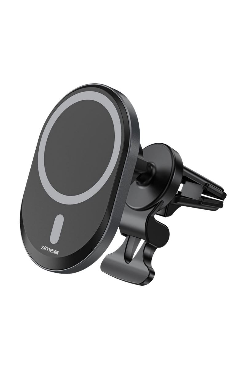 Simex  Cargador Wireless Magsafe 15 Watt Araç Sarji Siyah - 1