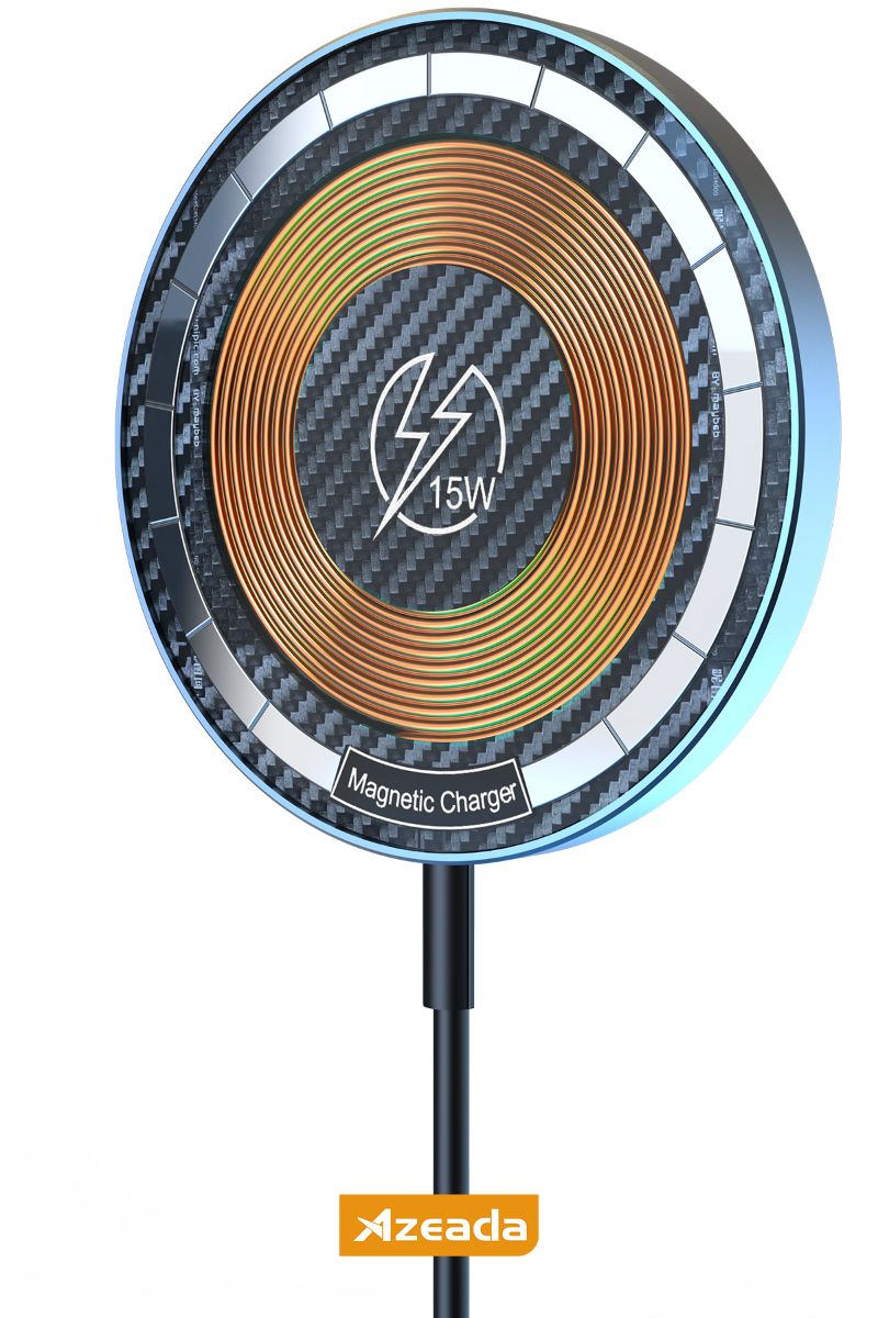 Azeada  PD-W16 Rurı Wireless Magsafe Sarj Cihazi Gri - 1