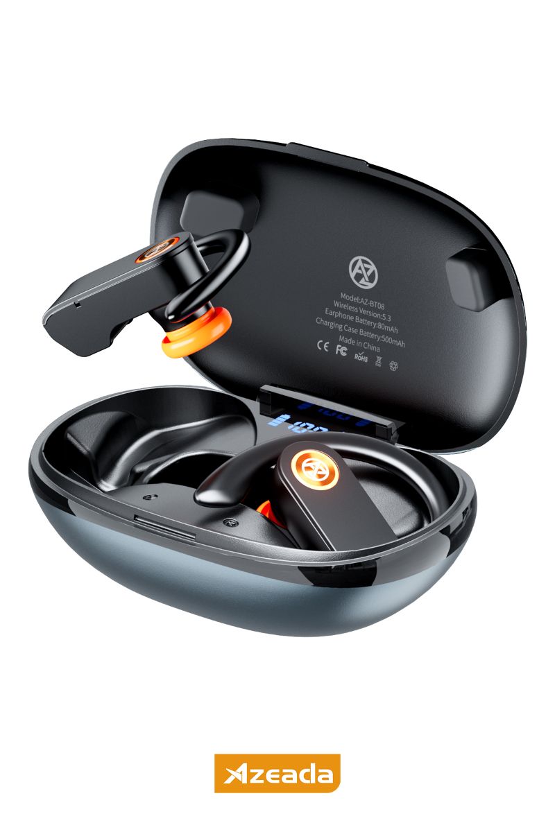 Azeada AZ-BT08 TWS Dijital Göstergeli   Bluetooth Kulaklık Renkli - 1