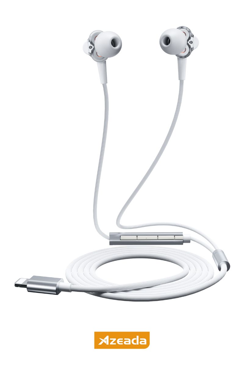 Azeada AZ-E01 Lightning  Mikrofonlu Kulaklik Beyaz - 1