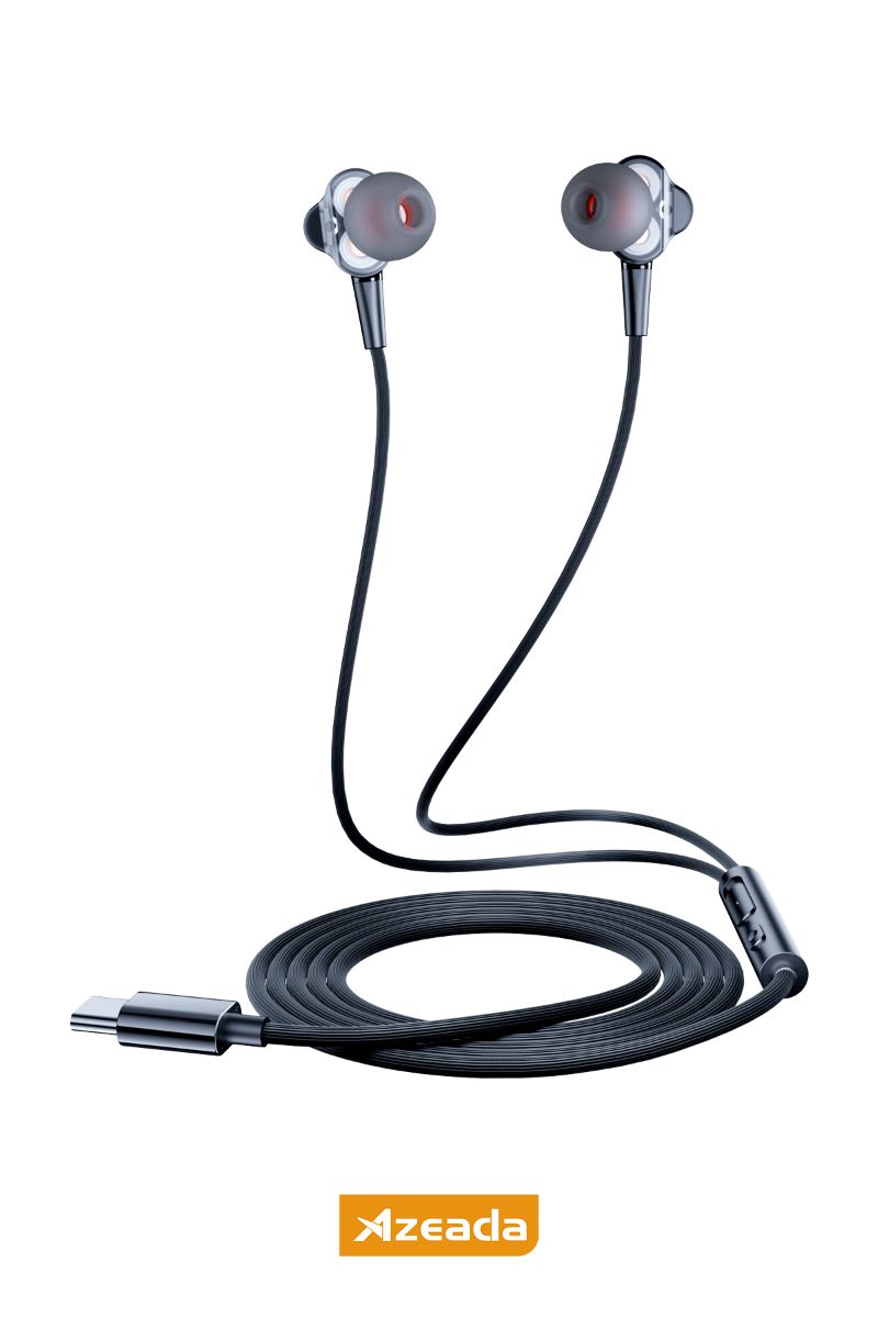 Azeada AZ-E01 Type C  Mikrofonlu Kulaklik Siyah - 1