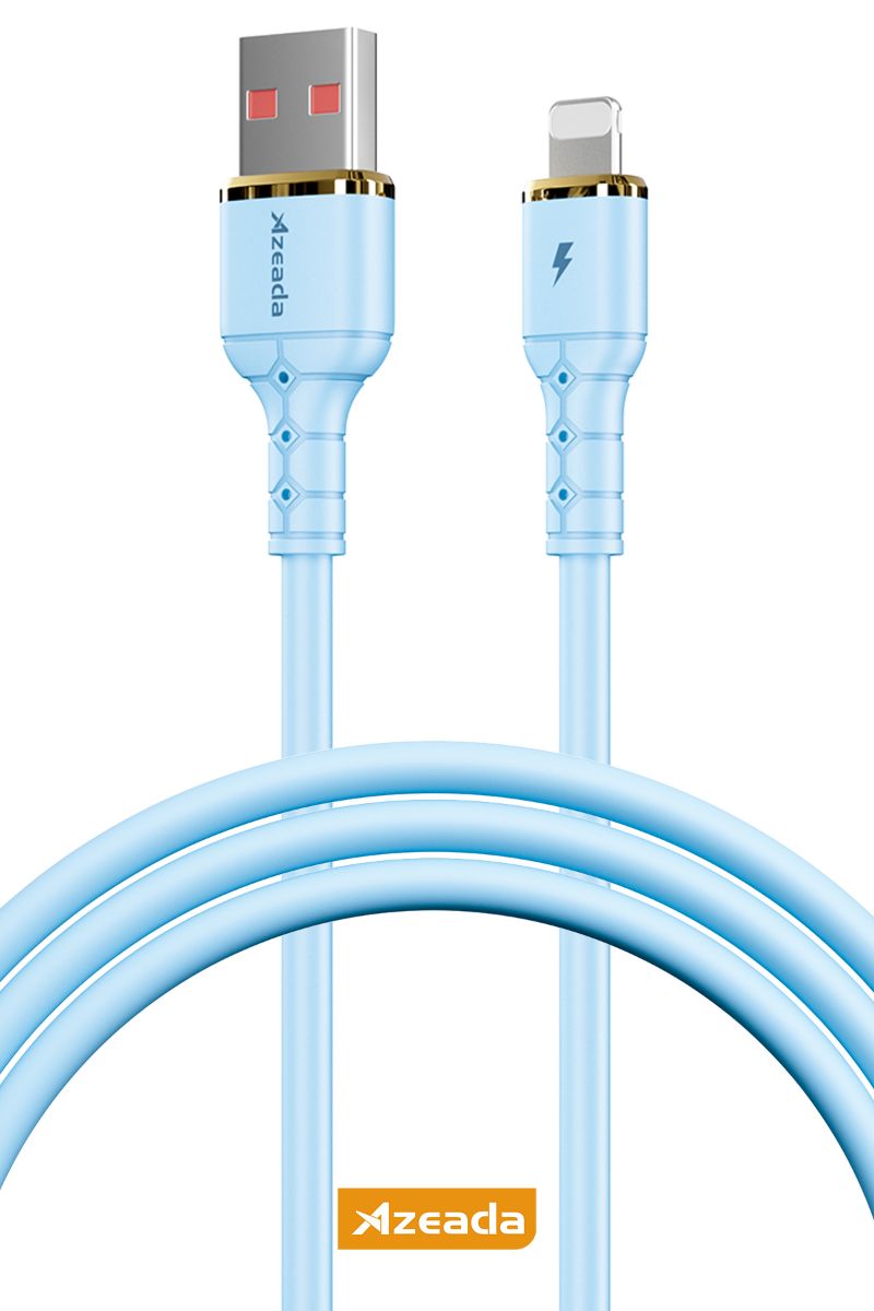 Azeada  AZ-B08i 1mt Silikon Data Kablosu Mavi - 1