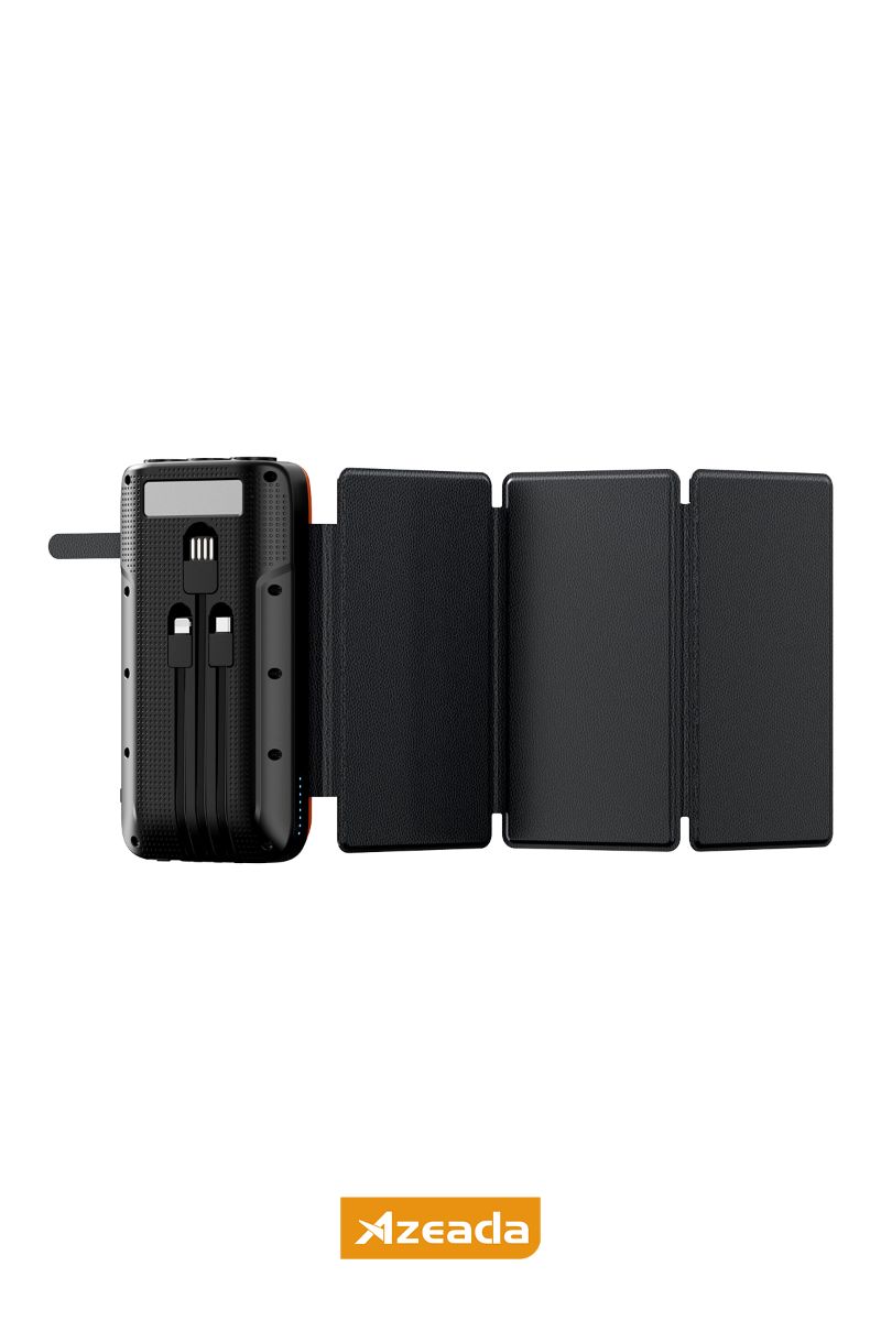 Azeada AZ-P16 22,5W 20000mAh Power Bank Dahili Kablolu Siyah - 1