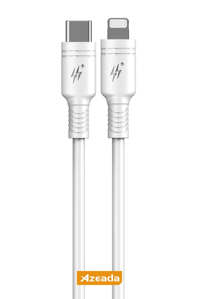 Azeada Type-C to Lightning PD-B82i 1mt 27W Data Kablosu Beyaz - 1