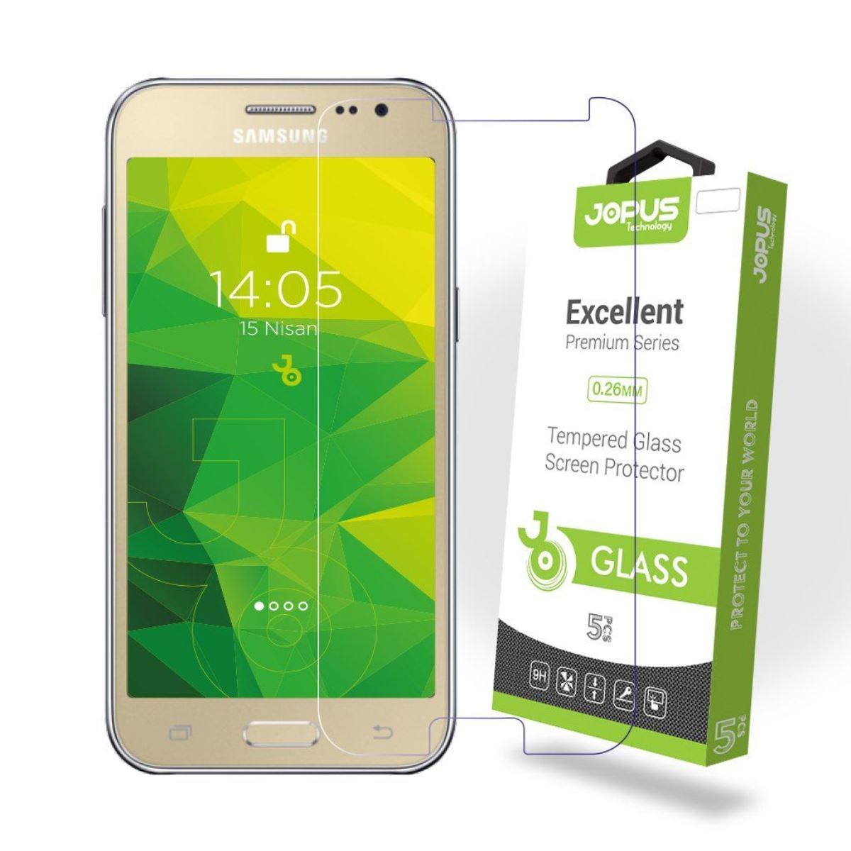 Jopus Samsung G530 Cek-101   Cam Ekran Koruyucu Seffaf - 1