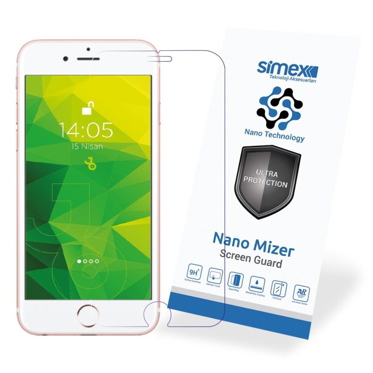 Simex iPhone 6G CEK-110 Nano Mizer Screen Protector Seffaf - 1